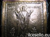 Santo Apollinare - Palla per calice realizzata per la Basilica di Ravenna - Lastra di bronzo dorato