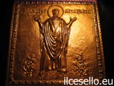 Santo Apollinare - Palla per calice realizzata per la Basilica di Ravenna - Lastra di bronzo dorato